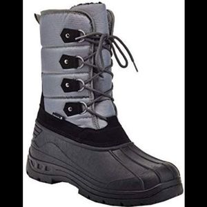 Snow Tec Freddy Boots Grey Size 13 w Free Earmuffs